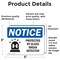 Signmission Protected By Glass Break Detector Sign With Symbol, 5 in W x Rectangle, Vinyl Decal OS-2PACK-NS-D-35-L-17902 - alternate 5